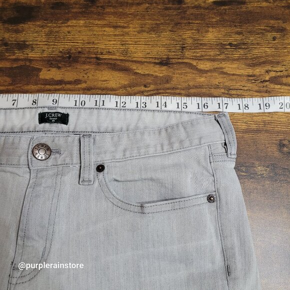 J Crew Jeans Size 34 Toothpick Skinny Mid Rise Gray Wash Stretch Denim - Picture 6 of 12